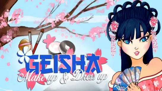 Geisha make up and dress up image